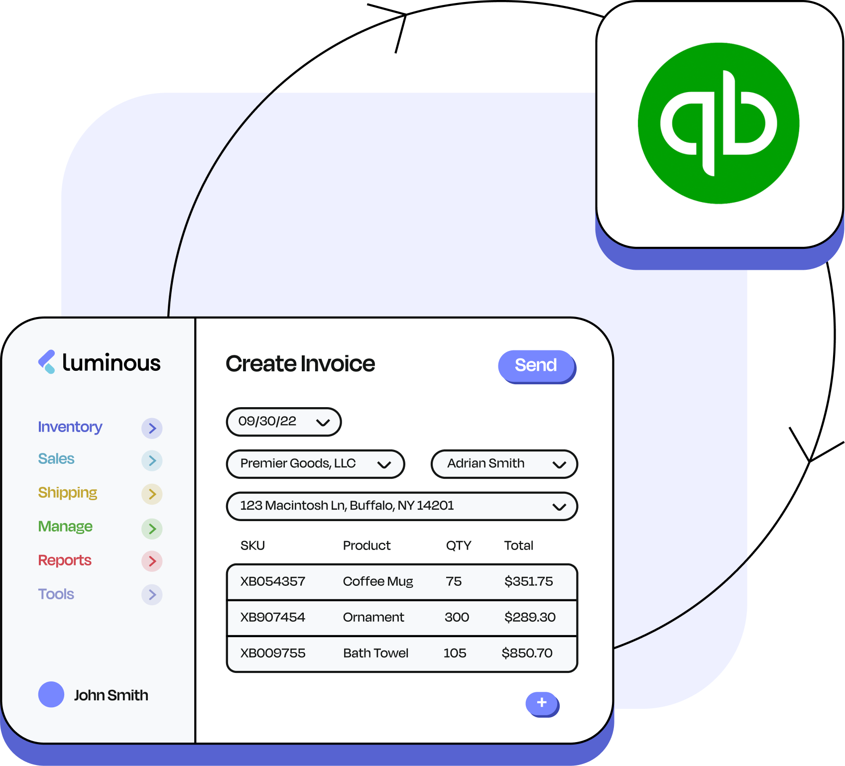 Speed up operations with integrated accounting and fulfillment 